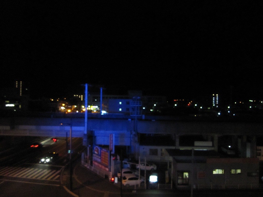 夜の鳥取市内 12月も終わりだというのに雪がありません