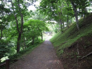 千秋公園 久保田城本丸への坂