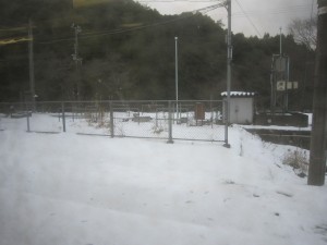 一面の雪景色 JR山陰本線 浜坂～鳥取にて 