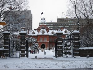 北海道庁旧本庁舎 東側正面 この日は雪でした