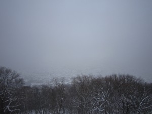 札幌藻岩山展望台からの景色 大雪で全然見えません