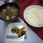 山形 蔵王温泉 ホテルルーセントタカミヤ 夕食の一例 〆のご飯と芋煮