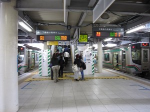JR仙山線 仙台駅 在来線ホーム 仙山線が使用します