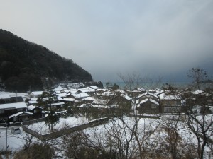 雪の日本海 JR山陰本線 城崎温泉～浜坂にて