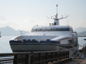 広島港 宇品旅客ターミナル 松山行き高速船 スーパージェット