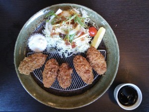 杉戸天然温泉 雅楽の湯 カキフライ 牡蠣は広島県産らしいです