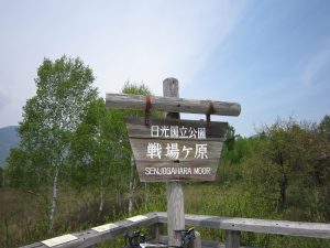 日光国立公園 戦場ヶ原 展望台の看板