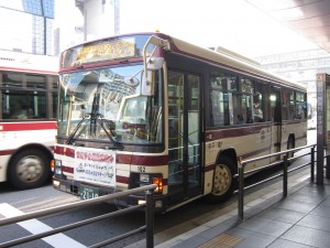京都バス 常盤・嵐山方面行き 京都駅にて