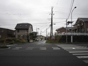 筑波台南交差点 ひたちなか温泉 喜楽里 別邸へはこの先徒歩2分です