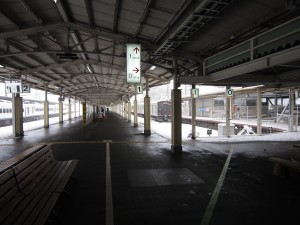 JR長崎本線 長崎駅 0番線 1番線 2番線 この日は大雪でした