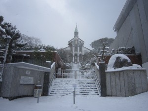 大浦天主堂 この日は大雪でした