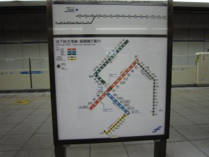 福岡地下鉄空港線 福岡空港駅 地下鉄路線図