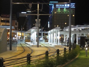 福井鉄道 福井駅 夜のホーム