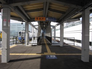 えちぜん鉄道 三国 芦原線 福井駅 留置線とエレベータ 仮設感満載です