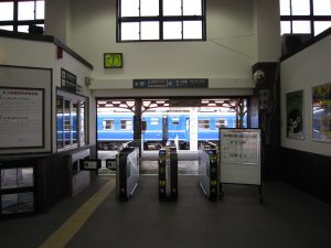 JR上越線 水上駅 改札口 Suica対応の自動改札機があります