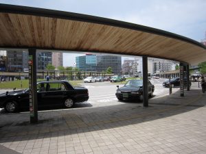 JR豊肥本線 大分駅 府内中央口バスターミナルとタクシー乗り場