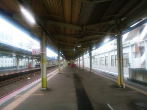 JR山陰本線 松江駅 1番線・2番線 主に米子・鳥取・岡山方面行きの列車が発着します