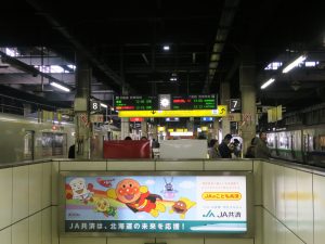 JR函館本線 札幌駅 7番線・8番線 主に江刺・岩見沢行きの列車と、稚内・釧路・網走・函館方面行きの特急列車が発着します