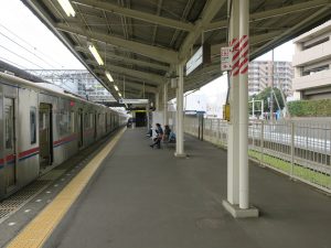 京成電鉄 京成本線 京成臼井駅 2番線 主に京成成田・東成田・成田空港方面へ行く列車が発着します