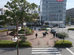 京成電鉄 京成本線 京成臼井駅 駅前ロータリーとタクシー乗り場