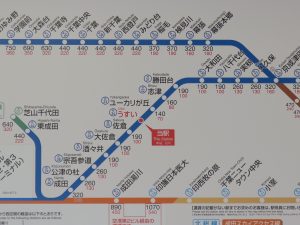 京成電鉄 京成本線 うすい駅 運賃表には「うすい」と表記されています