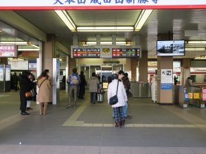 京成本線 京成成田駅 改札口と切符売り場 西口方向から撮影