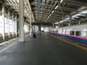 JR上越新幹線 越後湯沢駅 11番線・12番線 主に長岡・新潟方面に行く列車が発着します