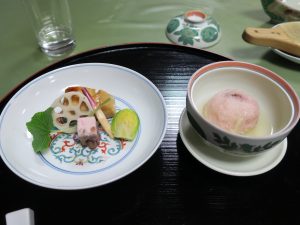 伊豆山温泉 うみのホテル中田屋 夕食 焼き物と蒸し物