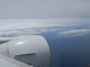 羽田－那覇間の窓から見える海
