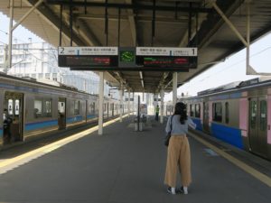 JR仙石線 石巻駅 1・2番線 主に高城町・仙台・あおば通方面に行く列車が発着します