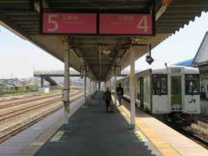 JR石巻線 石巻駅 4・5番線 主に小牛田・女川方面に行く列車が発着します