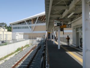 JR石巻線 女川駅 ホーム側から駅舎を見る