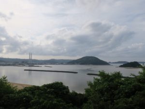 唐津城 展望台から見える唐津湾