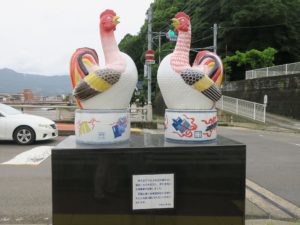 佐賀県伊万里市 幸橋 夫婦鶏像