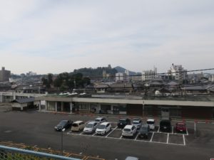 名鉄犬山線 犬山遊園駅 東口駅舎を上から眺める