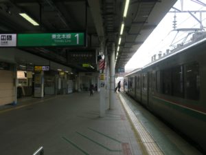 JR東北本線 福島駅 1番線 主に郡山・新白河方面に行く列車が発着します