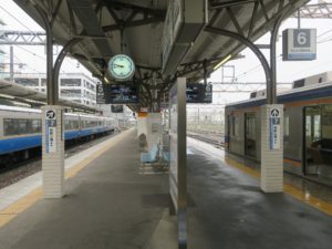 南海本線 和歌山市駅 5番線・6番線 南海本線で泉佐野・岸和田・堺・なんば方面に行く列車が発着します