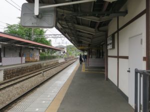近鉄吉野線 飛鳥駅 1番線 主に吉野口・吉野方面に行く列車が発着します