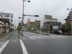 和歌山市 北大通り ぶらくり丁へはここを左折します