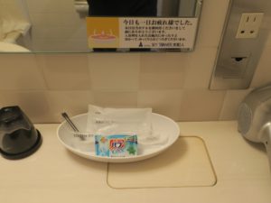 ホテルスカイタワー宮崎駅前 シングルルーム 備え付けのアメニティ
