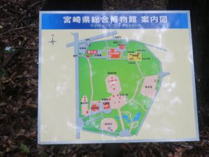 宮崎県総合博物館 案内図 ここに宮崎神宮の地図がありました
