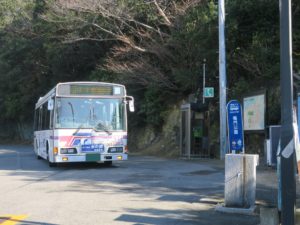 徳島バス 鳴門公園 バス停留所 前から撮影