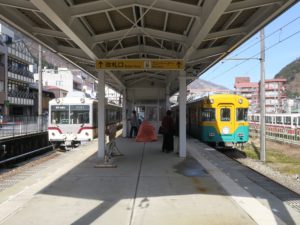 富山地方鉄道本線 宇奈月温泉駅 ホーム 電鉄富山方向を撮影