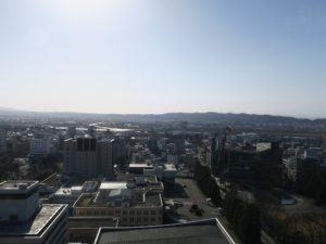 富山市役所 展望塔 西側を撮影