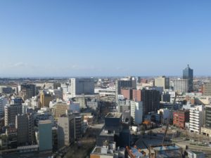 富山市役所 展望塔 北側を撮影