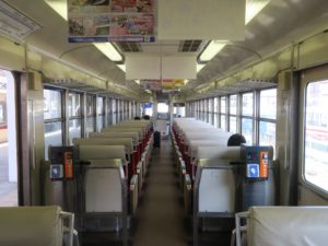 富山地方鉄道 10030形 車内 宇奈月温泉駅で撮影