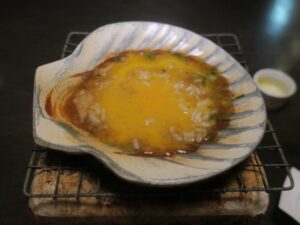 ホタテバター醤油焼き 〆の雑炊 いろはにほへと 幣舞橋店にて