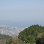 比叡山 坂本ケーブル 延暦寺駅付近から見える琵琶湖