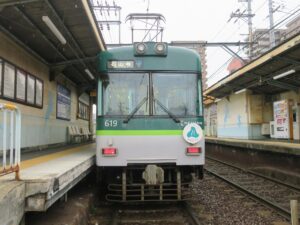 京阪電気鉄道 600型 前面 島ノ関駅にて撮影