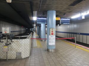 京阪電気鉄道本線 淀屋橋駅 1番線・2番線 普段は使用していません